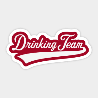 Drinking Team Lettering (Beer / Alcohol / White) Sticker